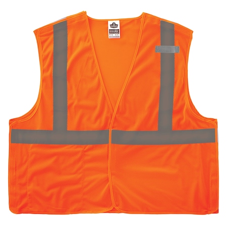 Glowear By Ergodyne XL Orange Economy Breakaway Mesh Vest Class 2 - Single Vest 8215BA-S